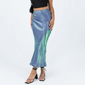 PRINCESS POLLY TOBIN MAXI SKIRT MERMAID BLUE